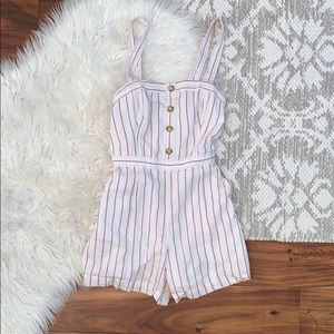 Abercrombie & Fitch romper stripe red white short